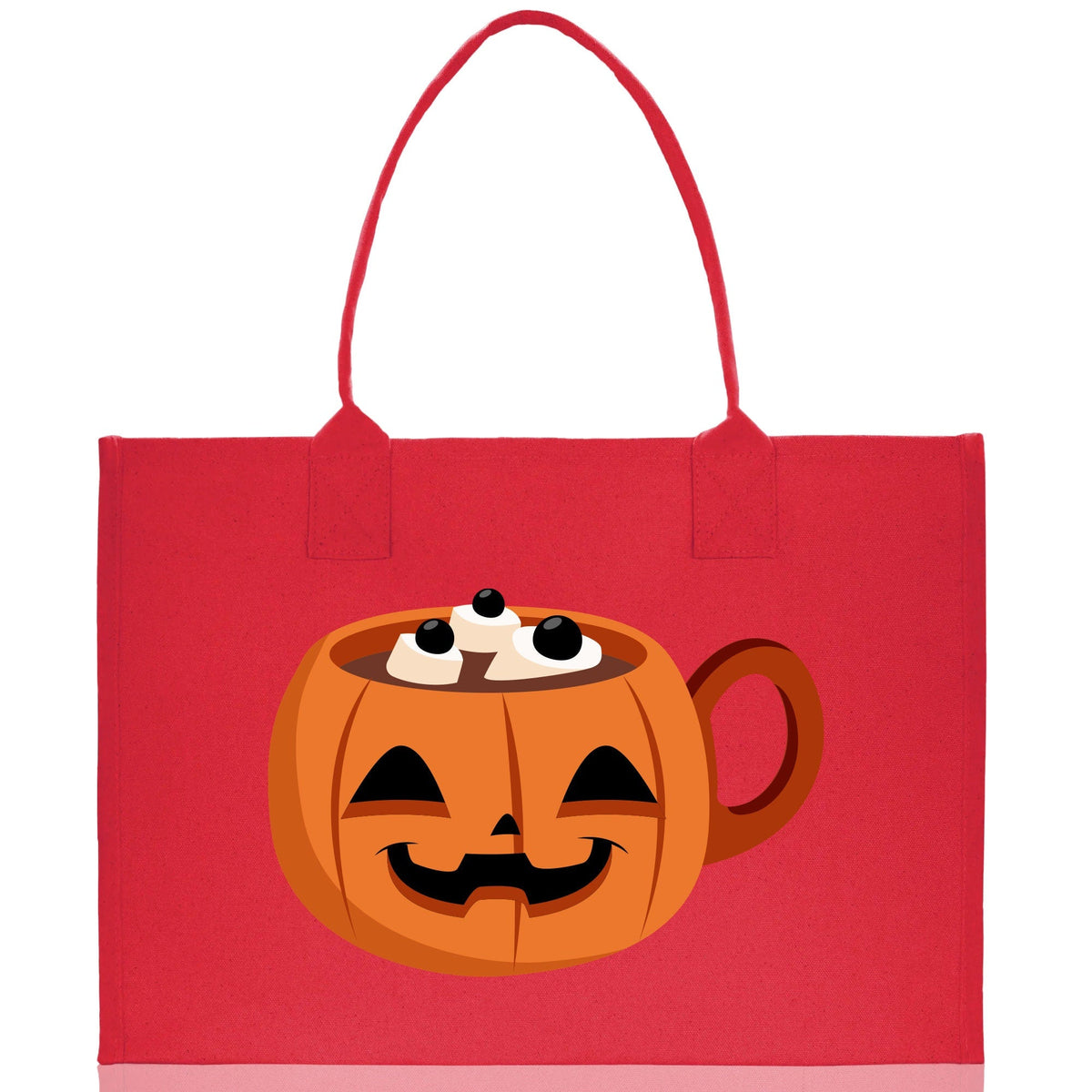 Halloween Trick or Treat Tote Bag Halloween Tote Bag for Kids Halloween Gift Halloween Candy Bag Halloween Doodles Cute Canvas Tote Bag
