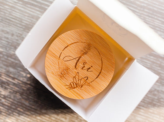 Bougie à la cire d'abeille lavande et vanille | 8 oz