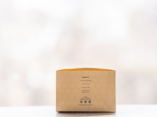 Bougie à la cire d'abeille lavande et vanille | 8 oz
