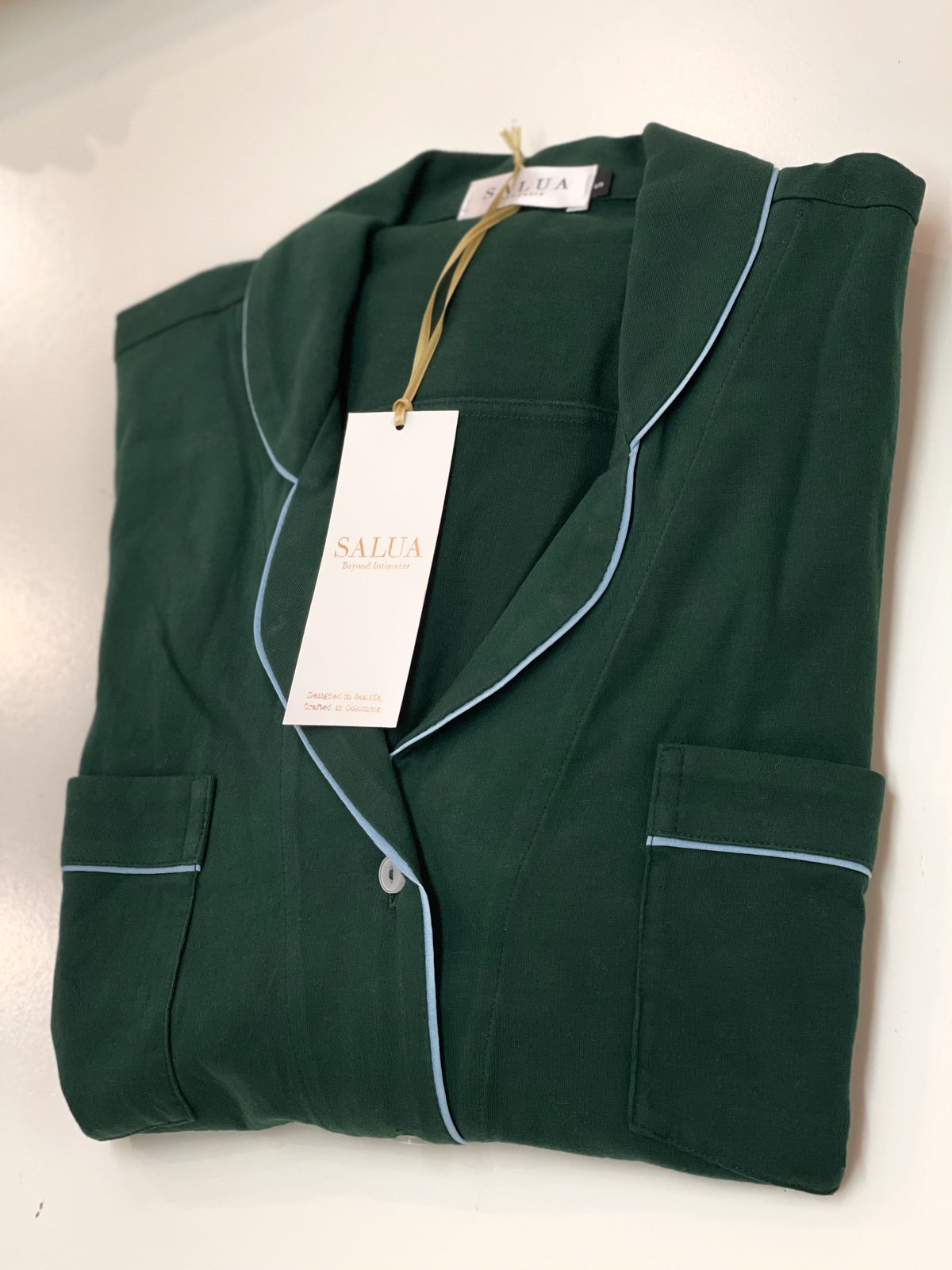 Chemise de nuit longue et luxueuse en coton Pima brossé - Couleurs en édition limitée