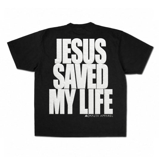 [PRÉCOMMANDE - EXPÉDITION MI-OCTOBRE] Jesus Saved My Life IMPRESSION GONFLANTE - Noir