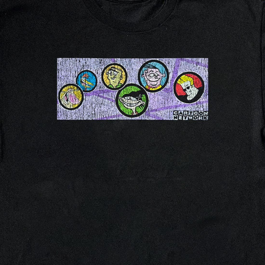 T-shirt noir avec personnages de Cartoon Network