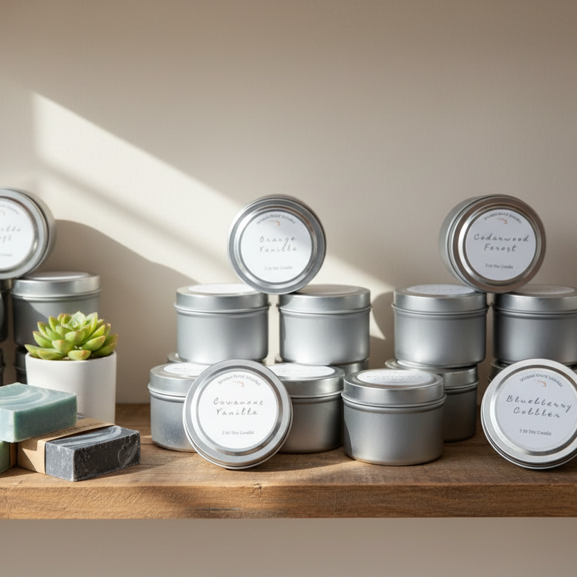 Bougie au soja ~ MorninWood Mini's Tin