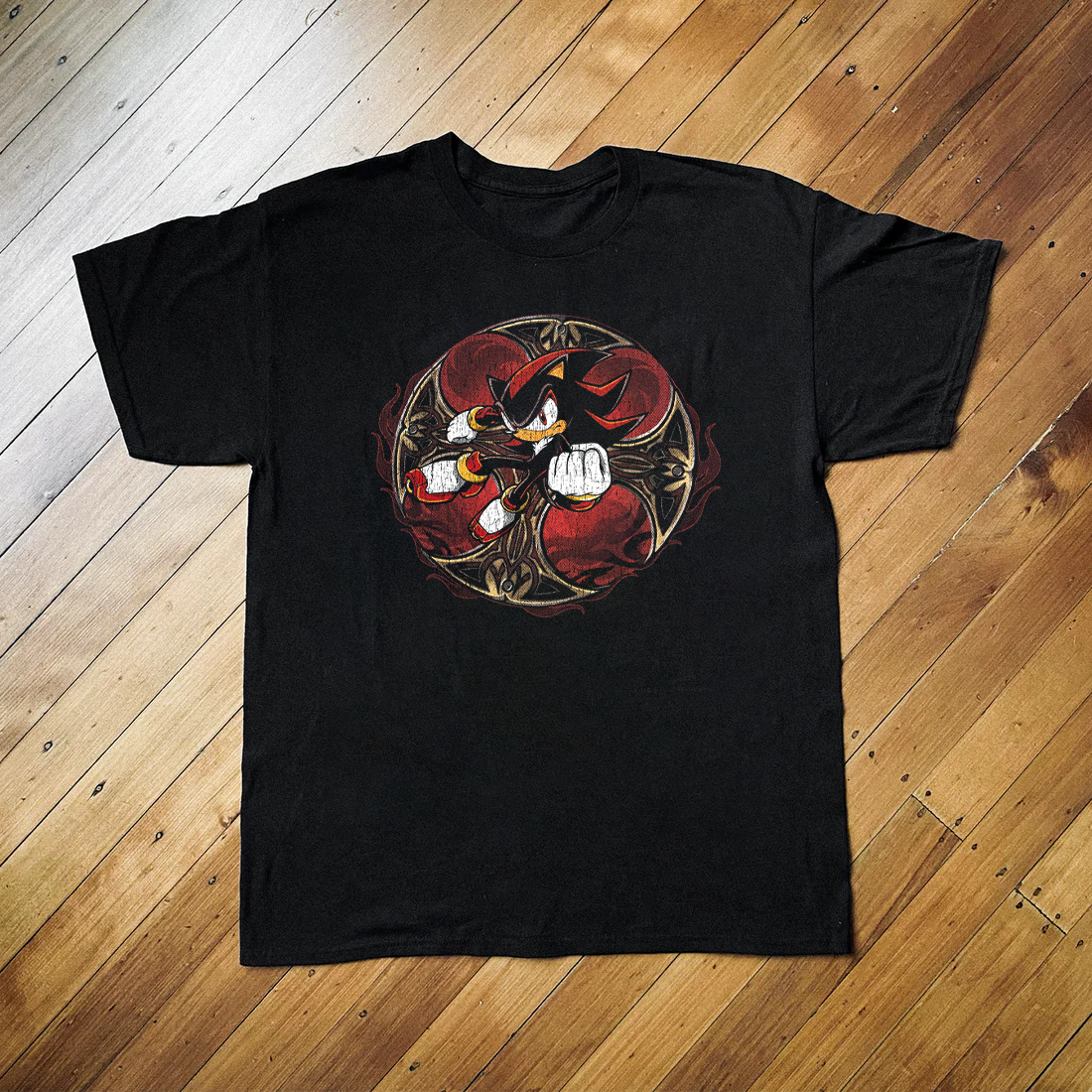 T-shirt noir Shadow the Hedgehog