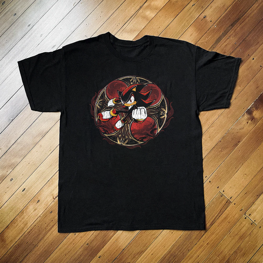 T-shirt noir Shadow the Hedgehog