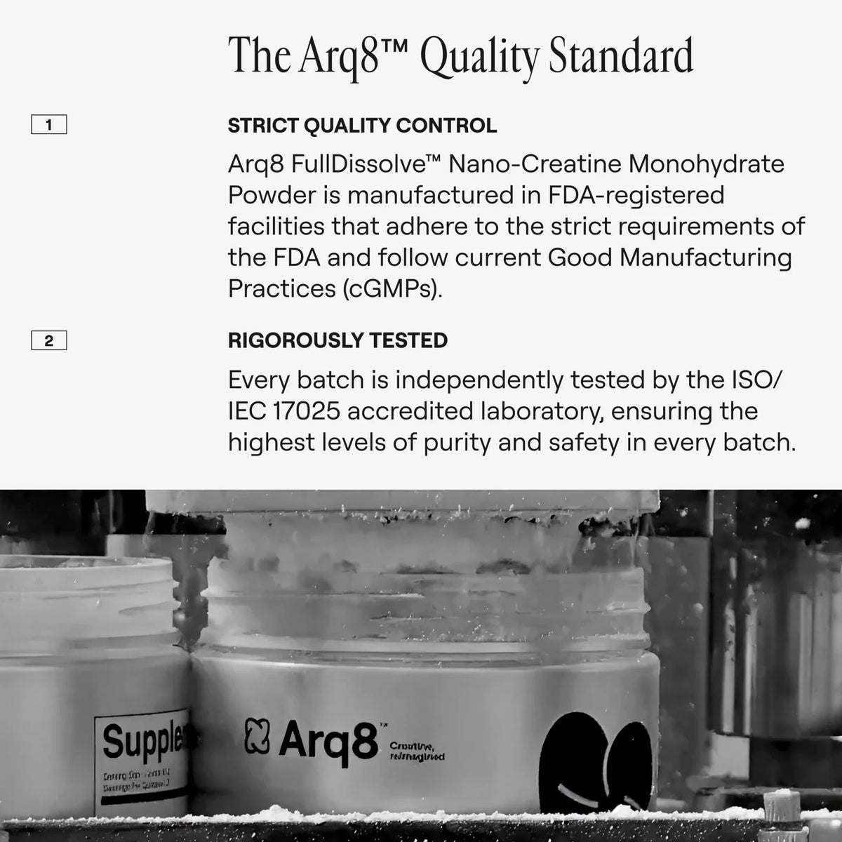 Poudre de créatine monohydrate Arq8™