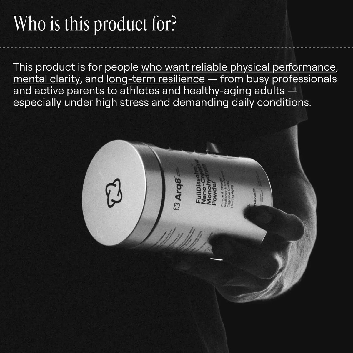 Poudre de créatine monohydrate Arq8™