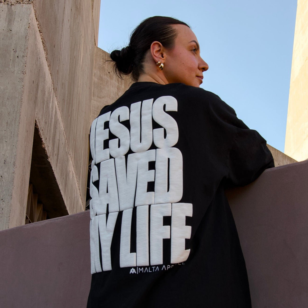 [PRÉCOMMANDE - EXPÉDITION MI-OCTOBRE] Jesus Saved My Life IMPRESSION GONFLANTE - Noir