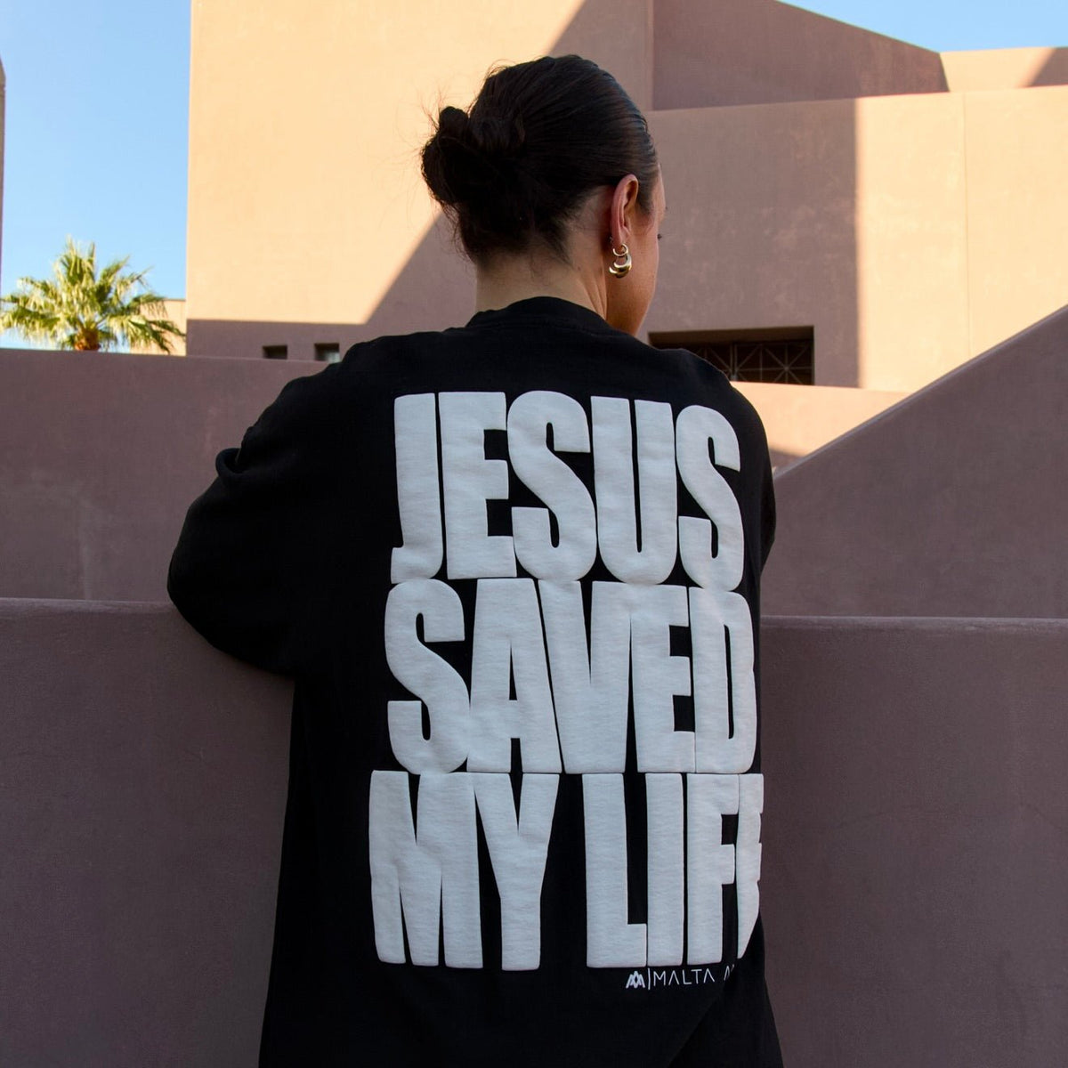 [PRÉCOMMANDE - EXPÉDITION MI-OCTOBRE] Jesus Saved My Life IMPRESSION GONFLANTE - Noir