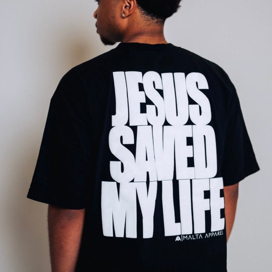 [PRÉCOMMANDE - EXPÉDITION MI-OCTOBRE] Jesus Saved My Life IMPRESSION GONFLANTE - Noir