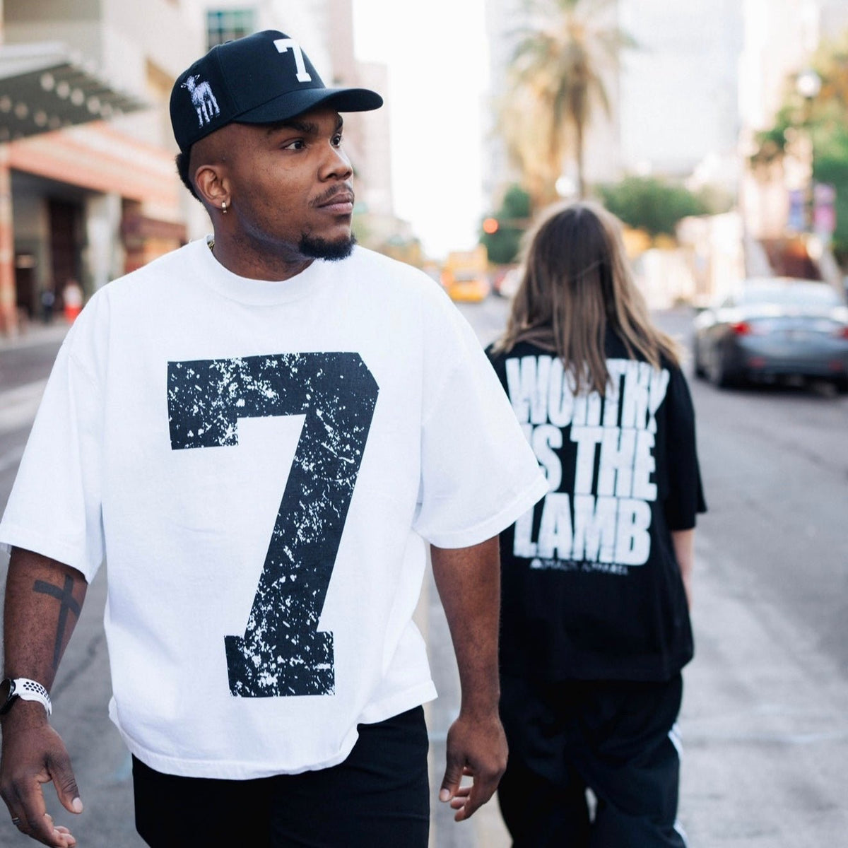 Casquette « 7 » Premium Snapback - Noir/Blanc