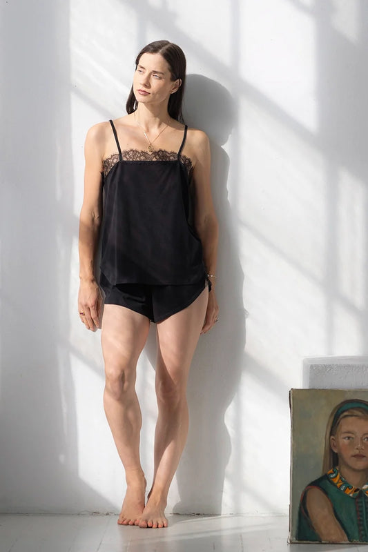 Ensemble caraco et short en coton Pima brossé Sofia