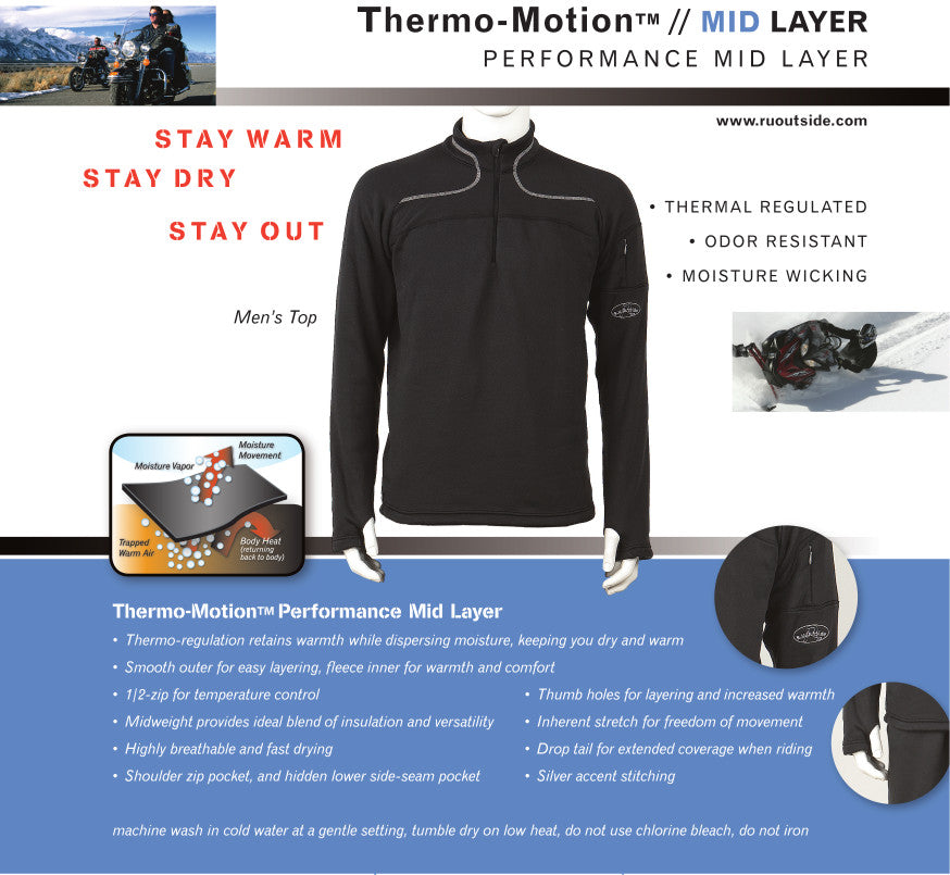 Haut en polaire à demi-zip Thermo-Motion™ pour hommes de R.U. Outside