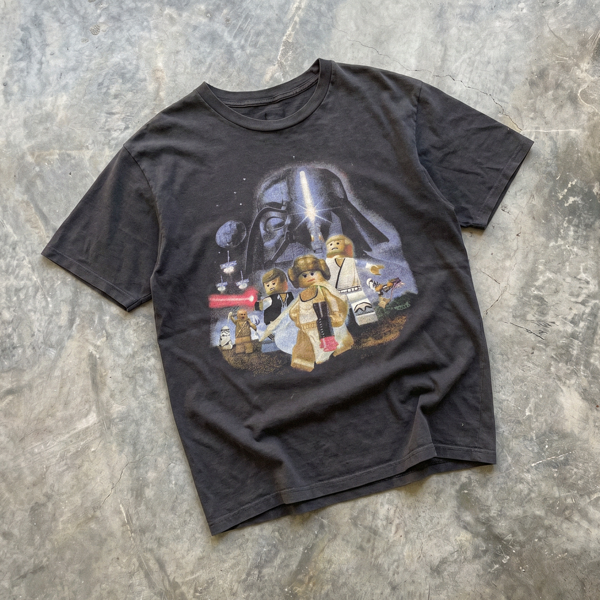 T-shirt noir délavé Lego Star Wars « Un nouvel espoir »