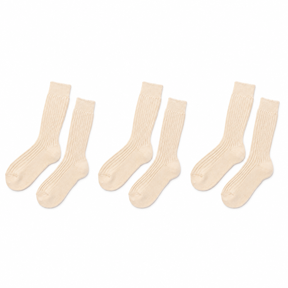 tittimitti® Men’s 100% Organic Cotton Boot Socks 3-Pack – Made in Italy