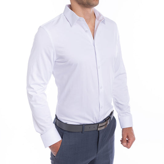 Chemise habillée ultime goTIELESS (Blanc)